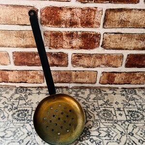 Vintage Brass Skimmer with Black Handle